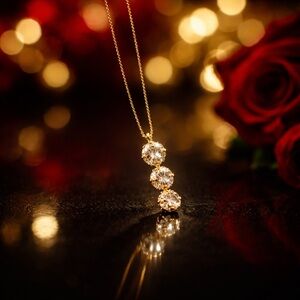 Stunning ADI 925 Gold Plated Crystal
Sphere Necklace